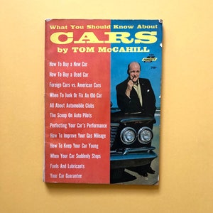 Vintage Automobile Paperback Book/Magazine: “What you should know about CARS” by Tom McCahill, 1963
