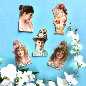 Vintage Tabak-Sammelkarten-Die-Cut-Schönheiten, ehrliche lange geschnittene ""Stars der Bühne"" 4.