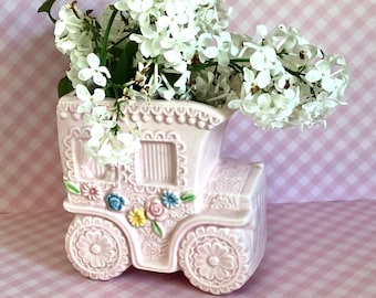 Bonito vintage rosa antiguo automóvil napco plantador