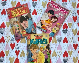 Vintage Romance Comic Books, 1971, Set of Three