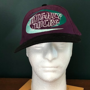 Very Rare Design--Vintage Mighty Ducks NHL “Novel Teez” Adjustable Corduroy Hat