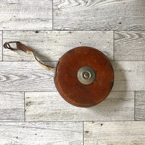 Antique Leather Covered Tape Measure image 3