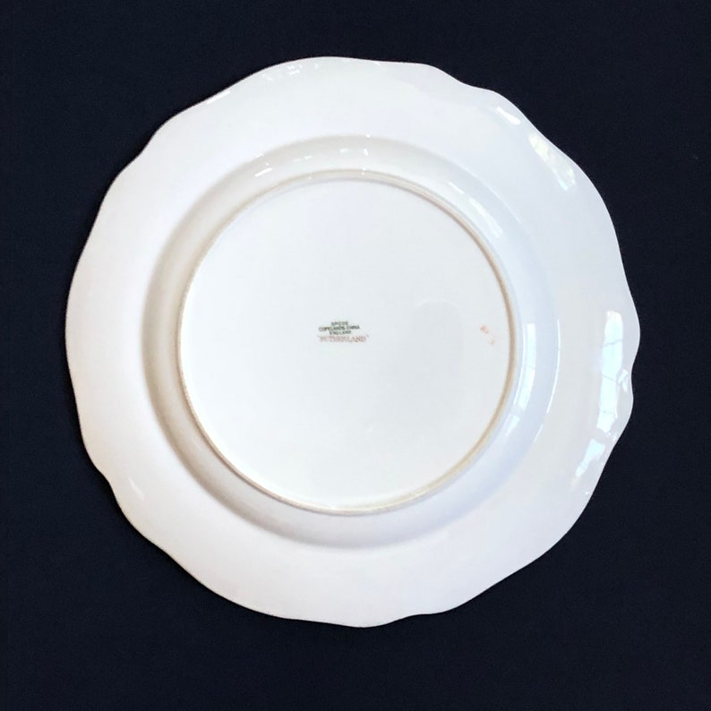 Vintage Spode Copelands China sutherland Plate, Cream With Blue and