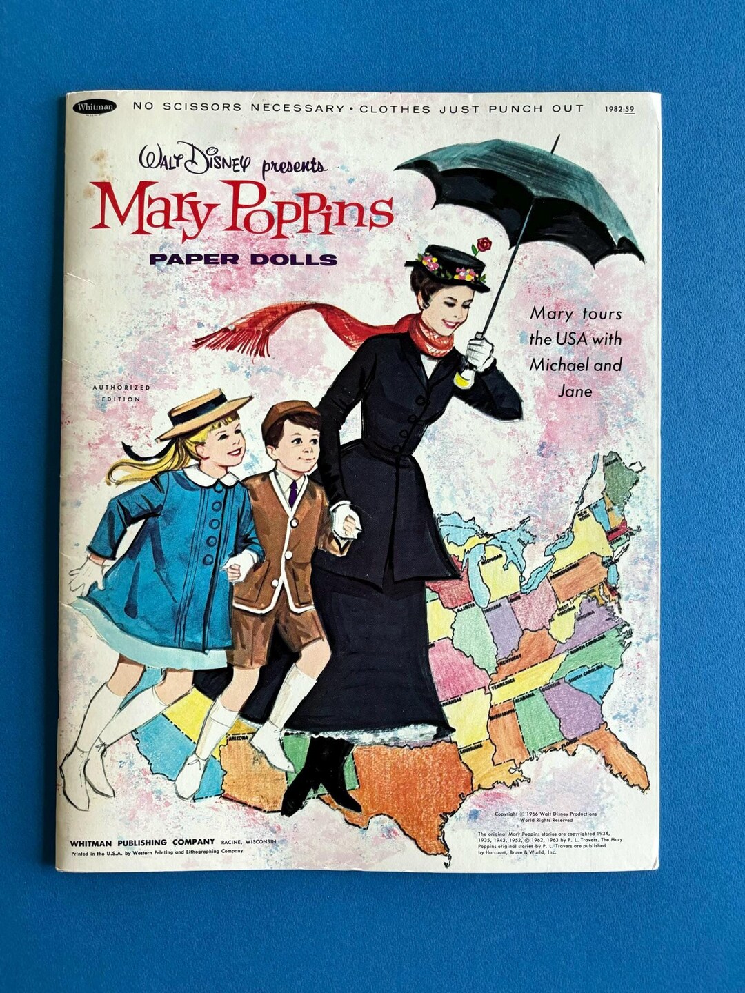Vintage Rare 1966 Walt Disney Mary Poppins Paper Doll, Uncut, Movie Tie ...