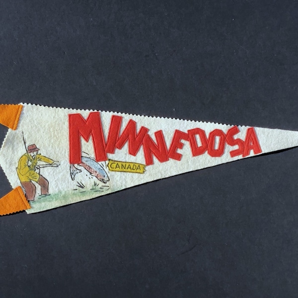 Fantastic Vintage Hand-Made Minnedosa, Manitoba, Canada Pennant