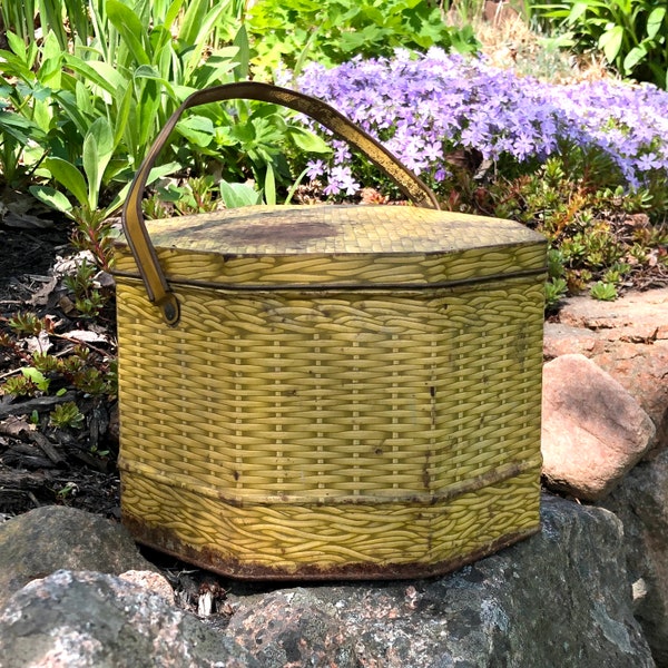 Faux Picnic Basket Etsy