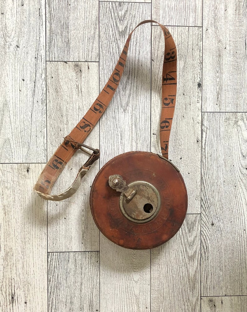 Antique Leather Covered Tape Measure image 1