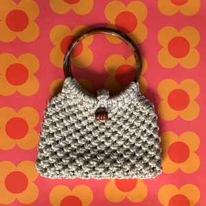 Groovy Vintage Macrame Purse