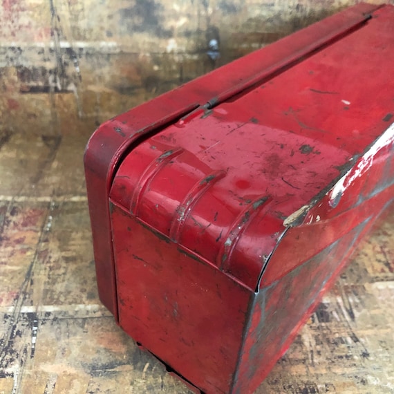 Great Vintage Red Metal “little Pal Handy Kit” Tool Box - Etsy