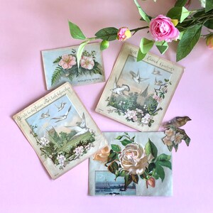 Antique Victorian Trading Cards and Scraps, Ideal for Collage Art and Journaling, Spring Themed--Original Ephemera, Not Reproductions!