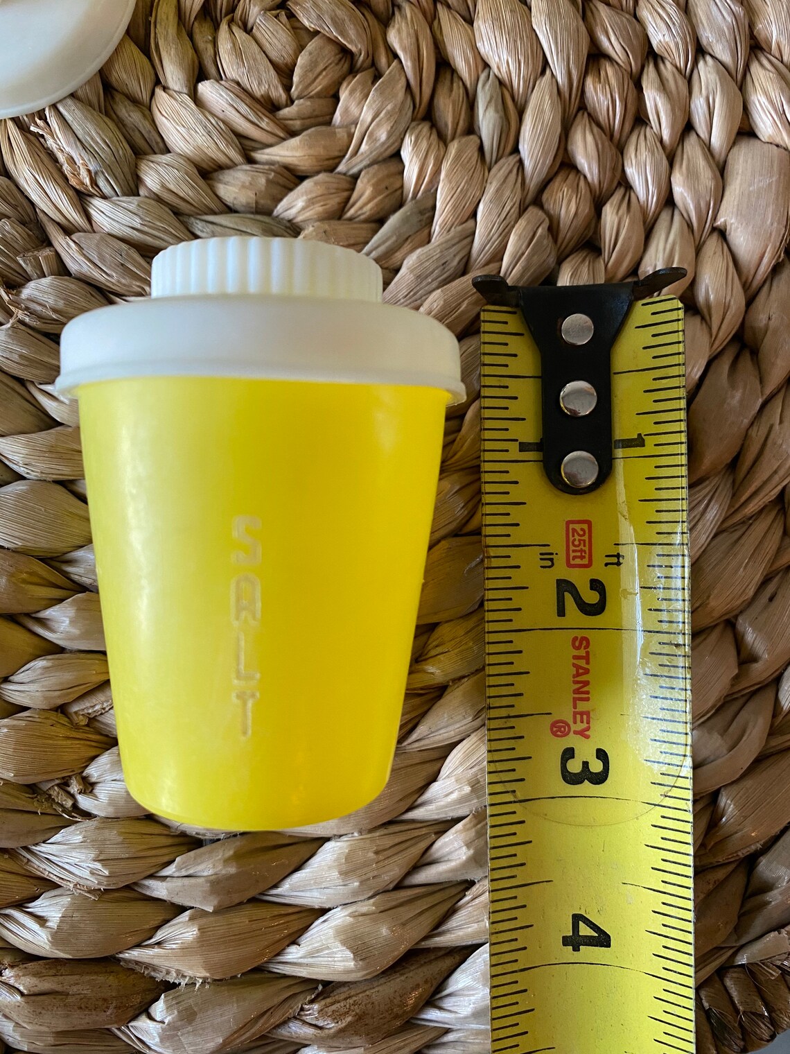 Mid century vintage yellow plastic salt and pepper shakers Etsy