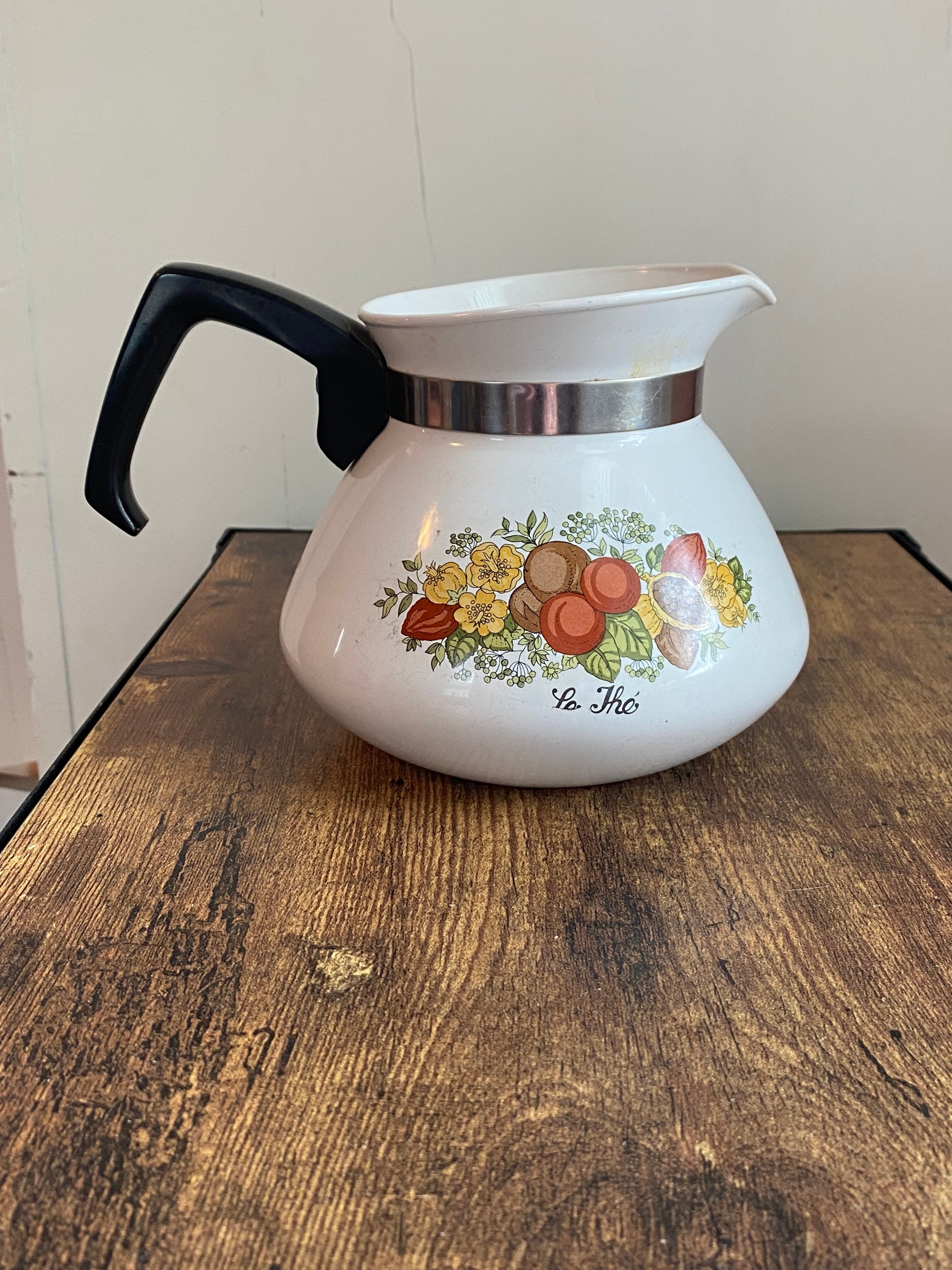 Corning Ware Vegetable Pattern Tea Pot Etsy