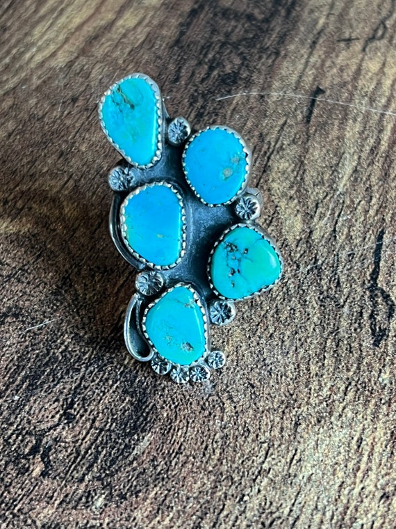 Turquoise cluster ring
