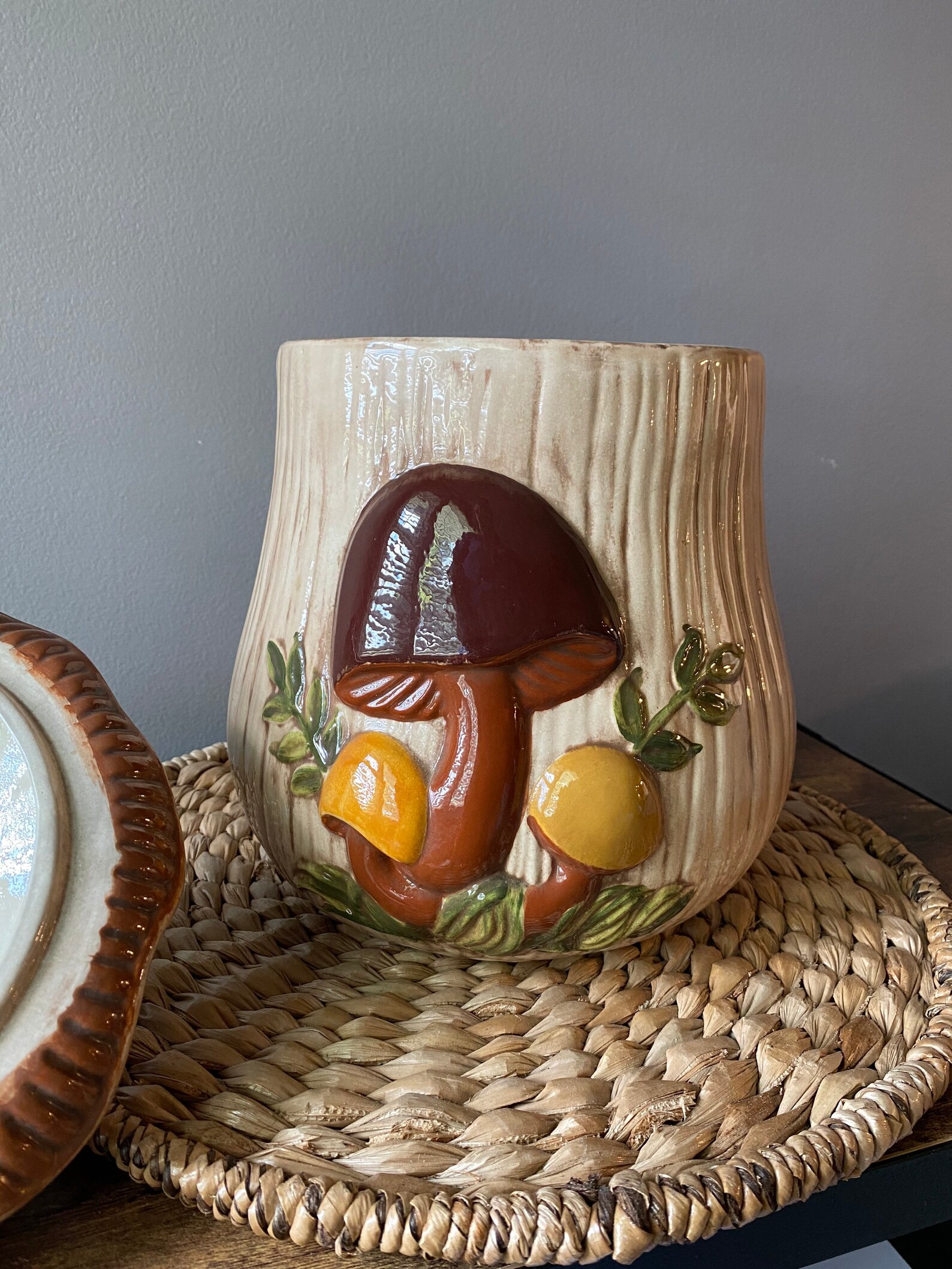 Vintage Arnels mushroom cookie jar Etsy