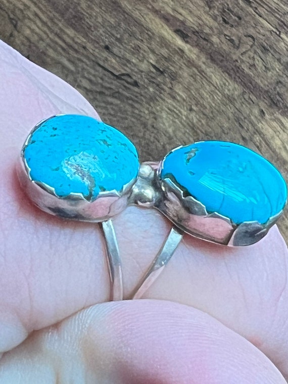 Double stacked turquoise ring - image 4