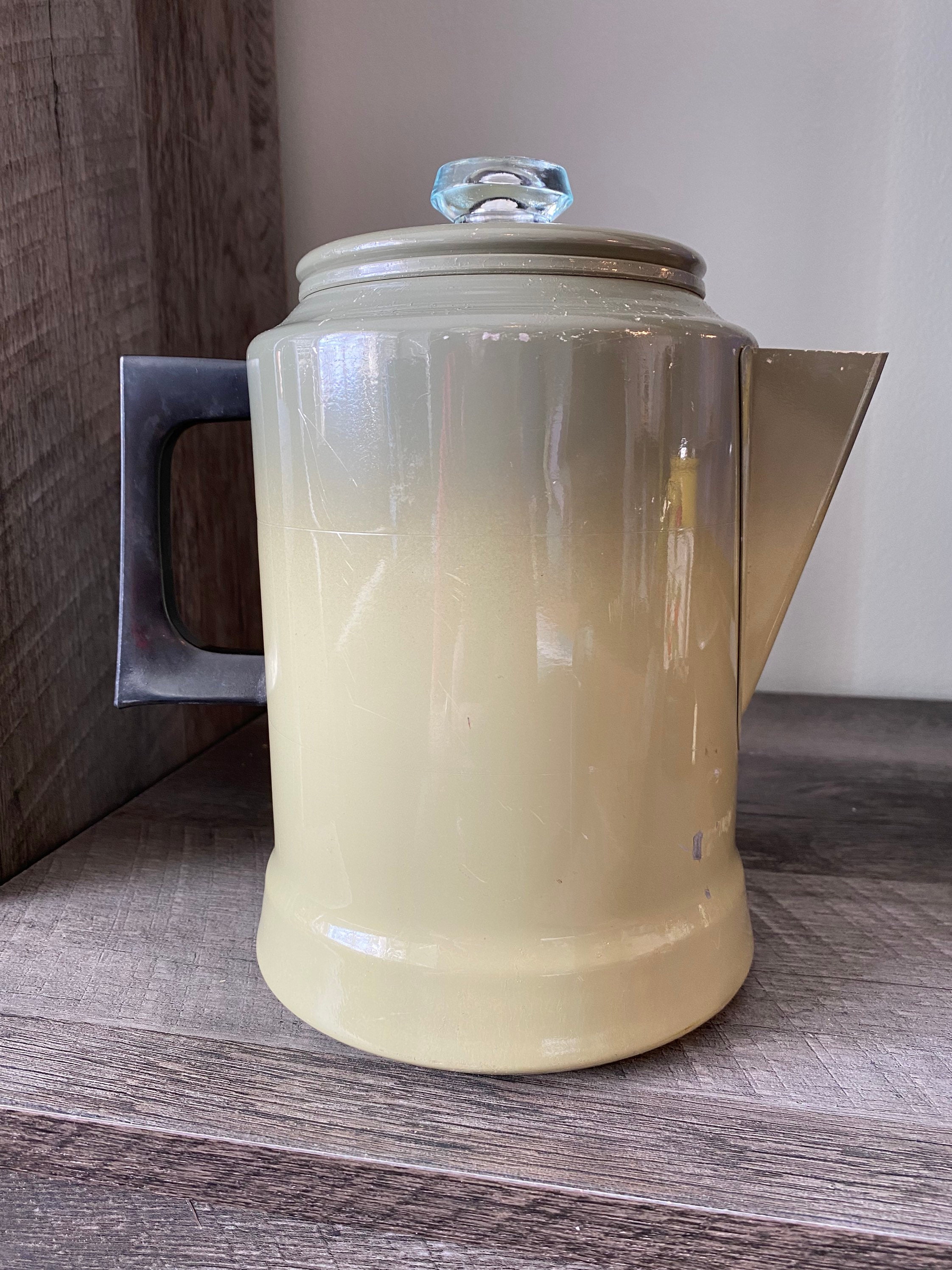 Comet Aluminum Ombré Green Percolator 