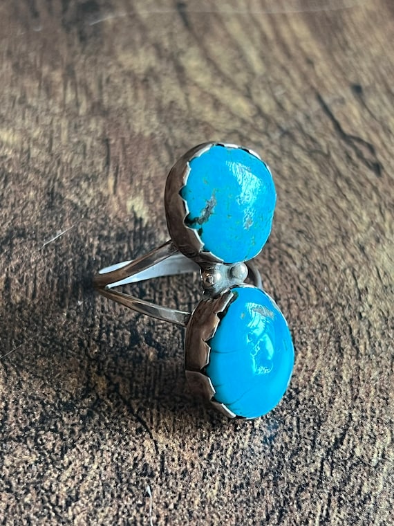 Double stacked turquoise ring - image 2