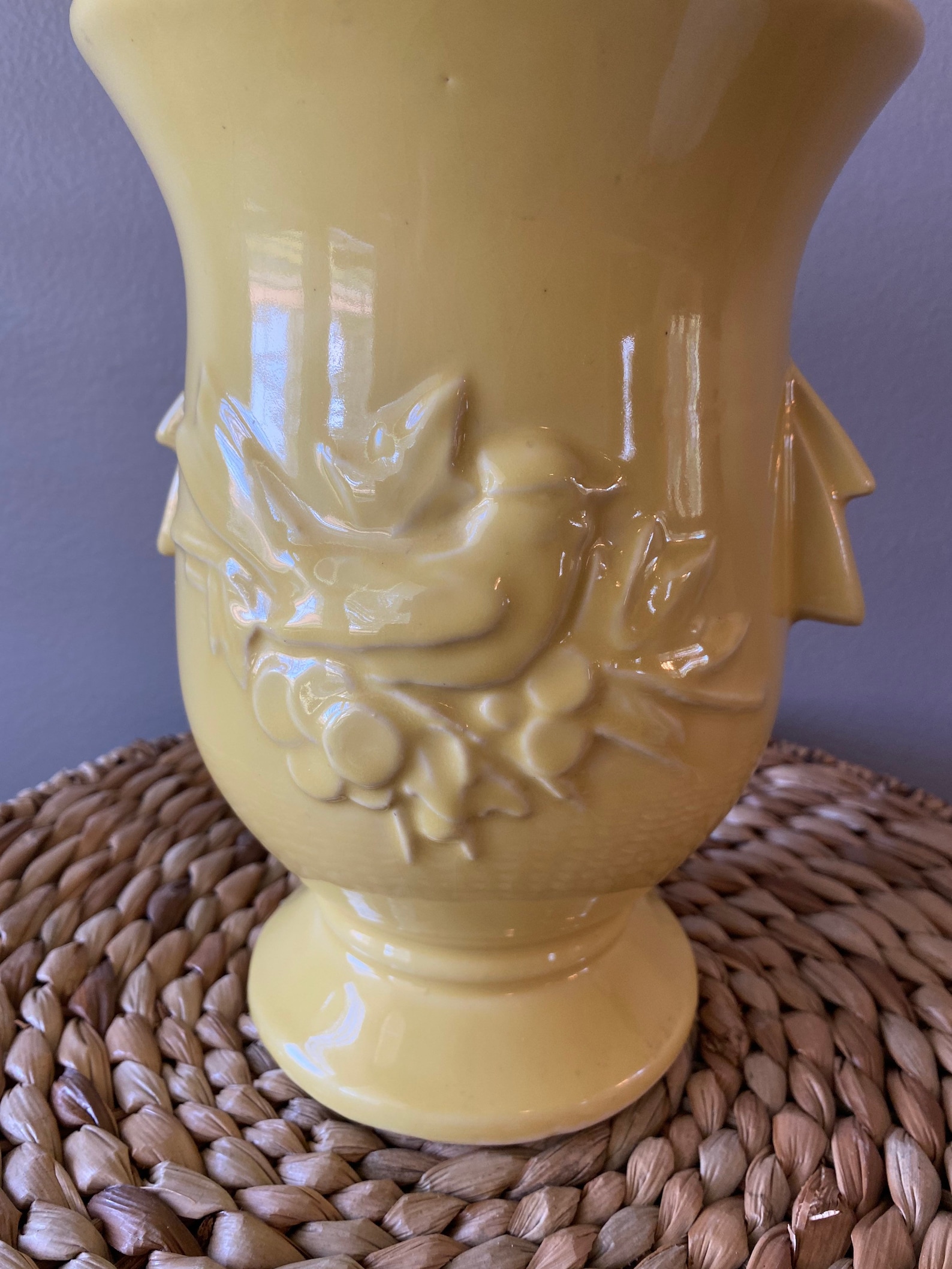 Mccoy Yellow Bird Planter Etsy