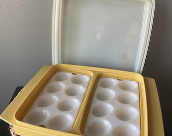 Vintage Tupperware deviled egg tray and storage