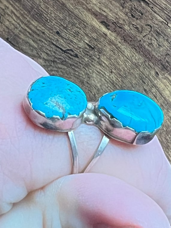 Double stacked turquoise ring - image 5