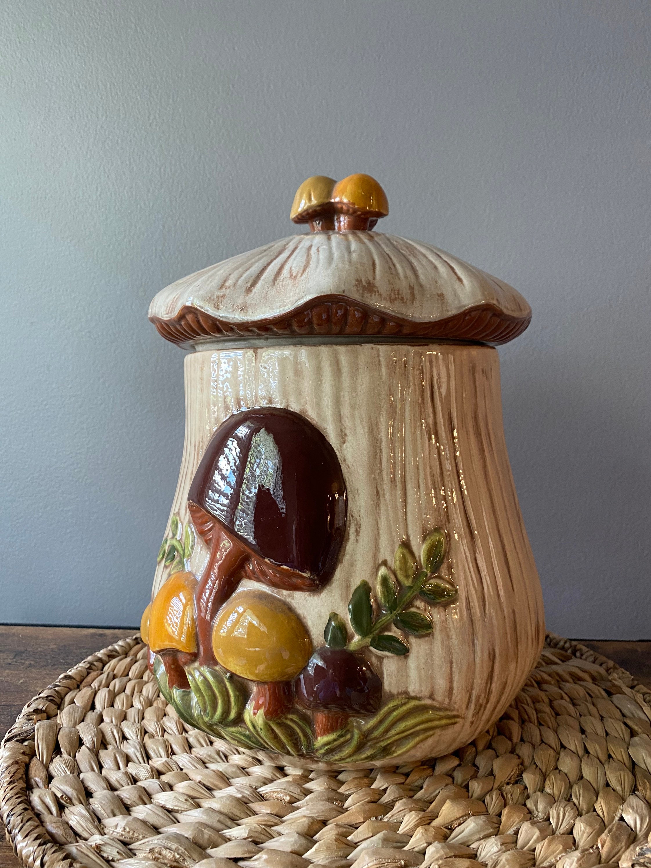 Vintage Arnels mushroom cookie jar Etsy