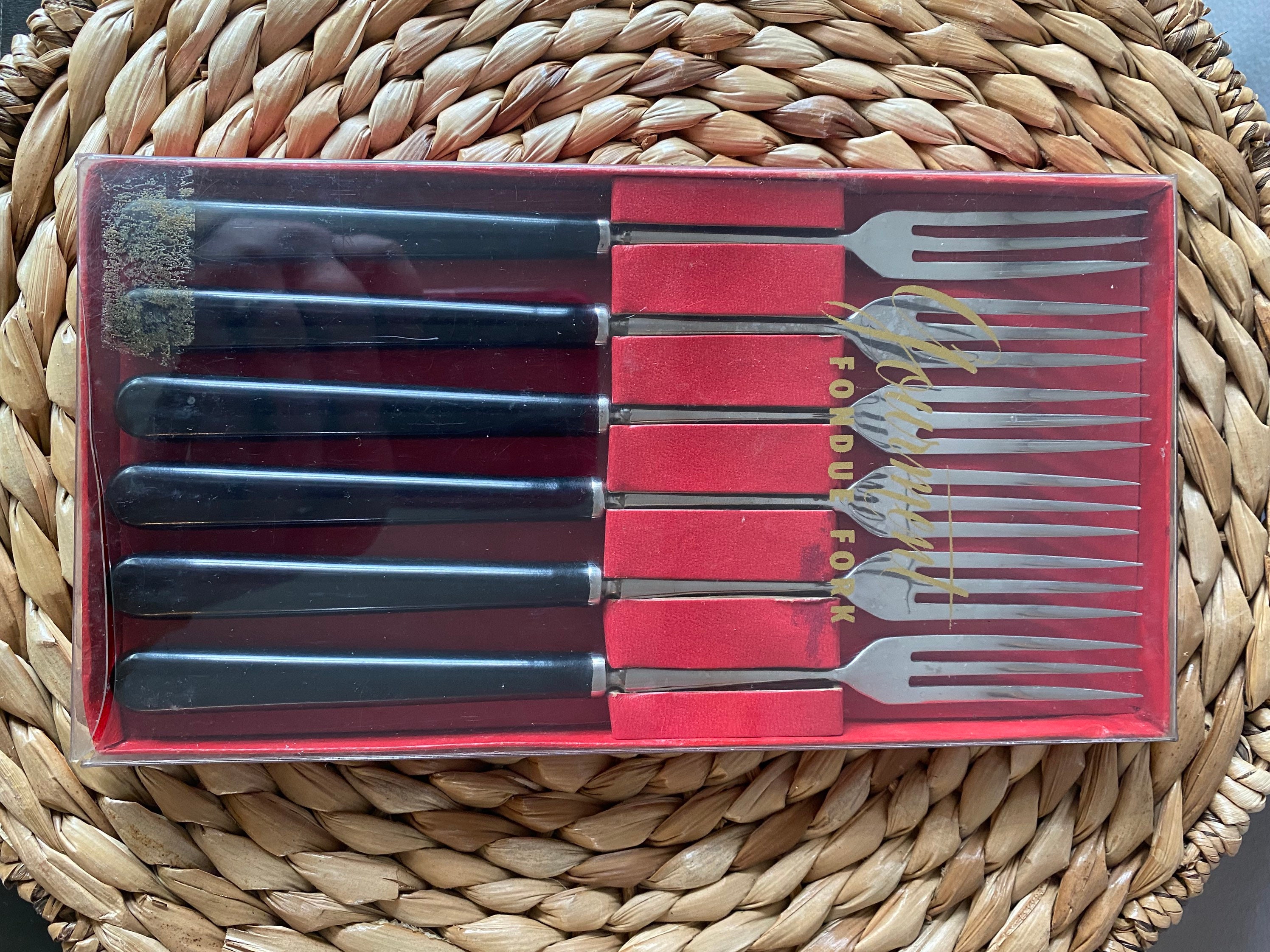 Vintage Gourmet fondue fork set Etsy