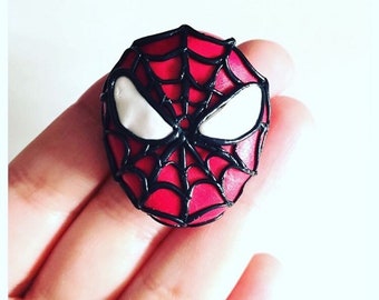 Polymer clay Spider Man magnet