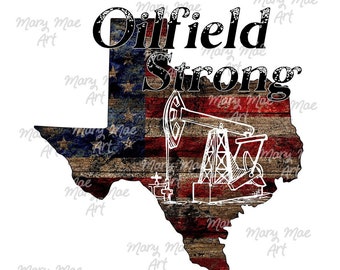 Texas Oilfield Strong Pumpjack, arquivo png de sublimação / download digital
