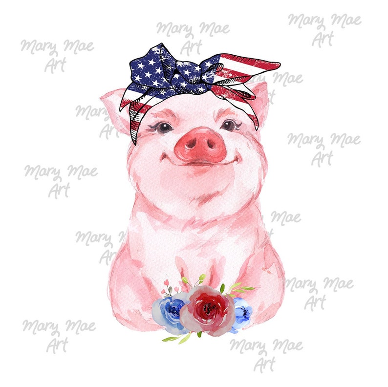 Download 4th of July Pig Sublimation png file/Digital Download | Etsy
