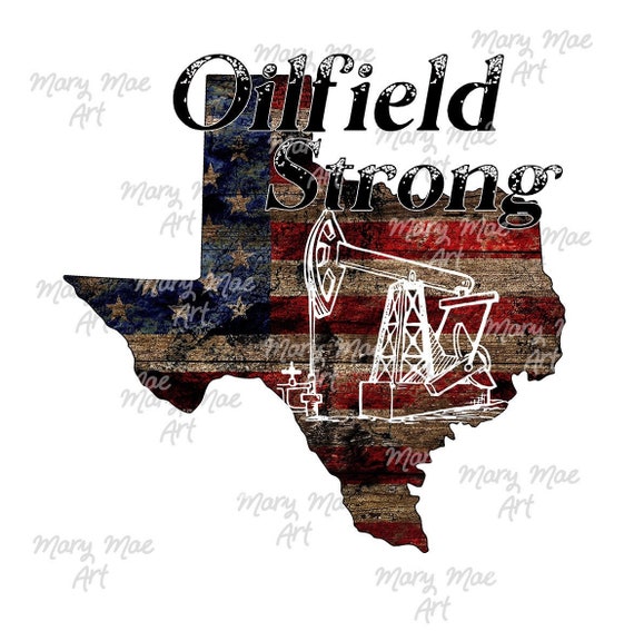Texas Oilfield Strong Pumpjack, Sublimation png file/Digital Download