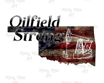 Oklahoma Oilfield Strong Pumpjack, arquivo png de sublimação / download digital