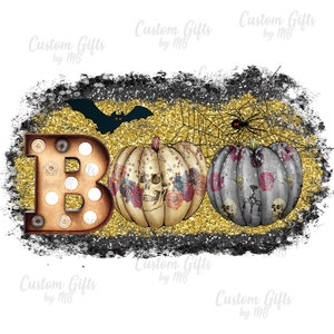 Boo Halloween Pumpkin Sublimation png file/Digital Download