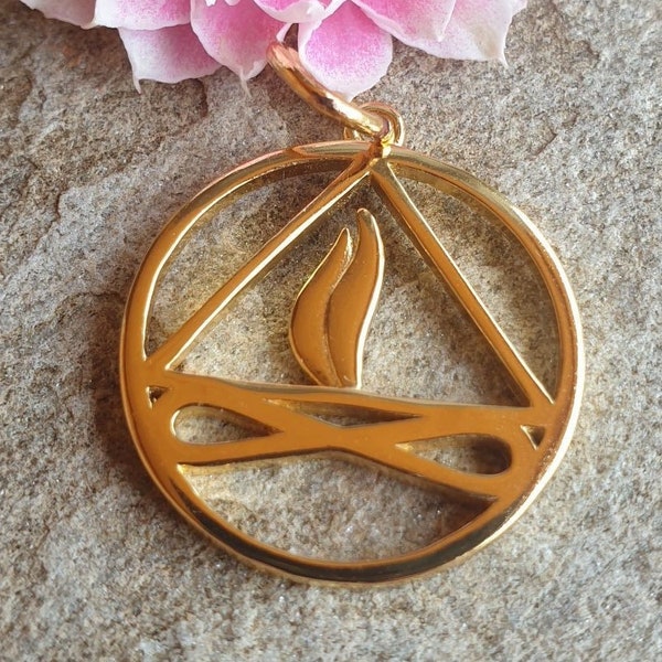 Gold Plated Twin Flame Symbol Pendant