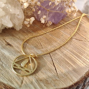 Gold plated twin flame symbol necklace and pendant. Valentine's Day gift. Sacred couple.