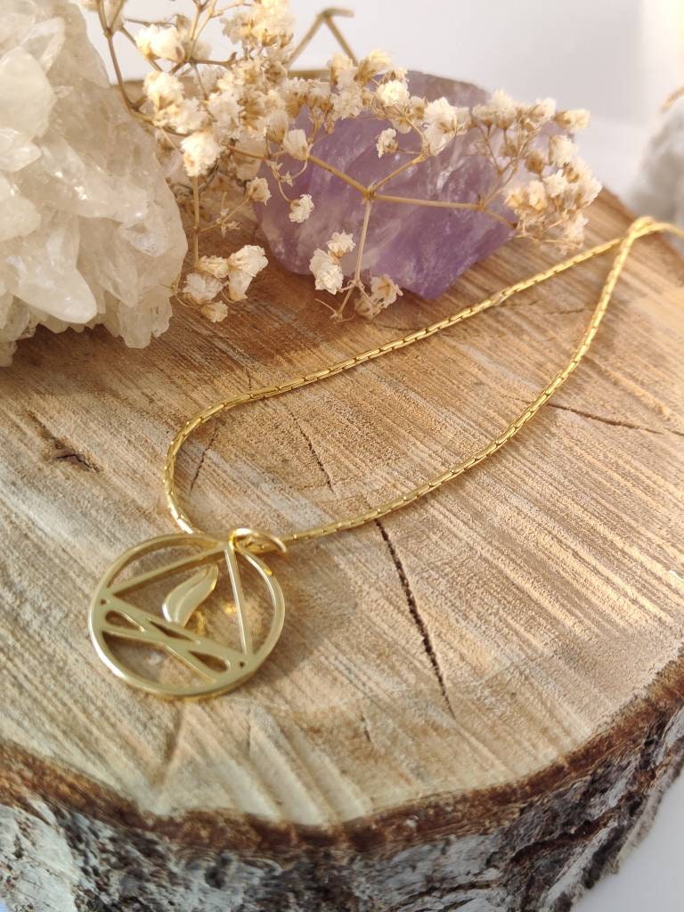 Gold plated twin flame symbol necklace and pendant. Valentine's Day gift. Sacred couple.