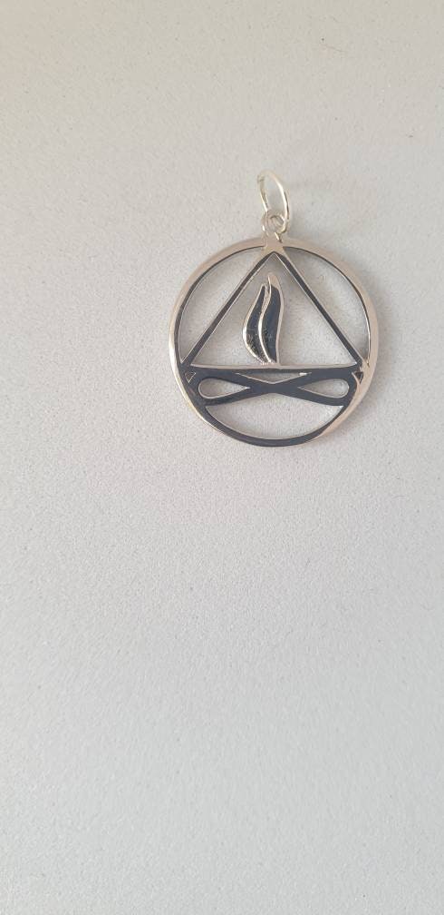 Rhodium Silver Twin Flame Symbol Pendant Twin Flame Symbol Love