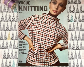 1960's Vintage Vogue Knitting Brochure - 27 Knitting Patterns, Wonderful Fashion Images, no.67, Vogue Designs, Vintage Ladies Fashion