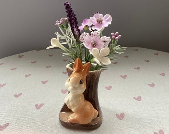 Retro Hornsea Pottery - Fauna, Small Rabbit Posy Holder, Ceramic Bunny, c1970's, Made in England, Vintage Hornsea, Vintage Home Decor