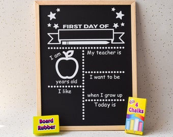 First Day at School Chalkboard, Back to School Chalkboard, My First Day Photo Prop Keepsake, Nursery Starter, New School