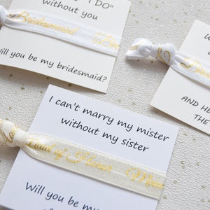 Personalised Bridesmaid Proposal, Will You Be My Bridesmaid, Maid of Honour, Wristband, Hair Tie, Bracelet, Ask Bridesmaid, Bridal Party image 5