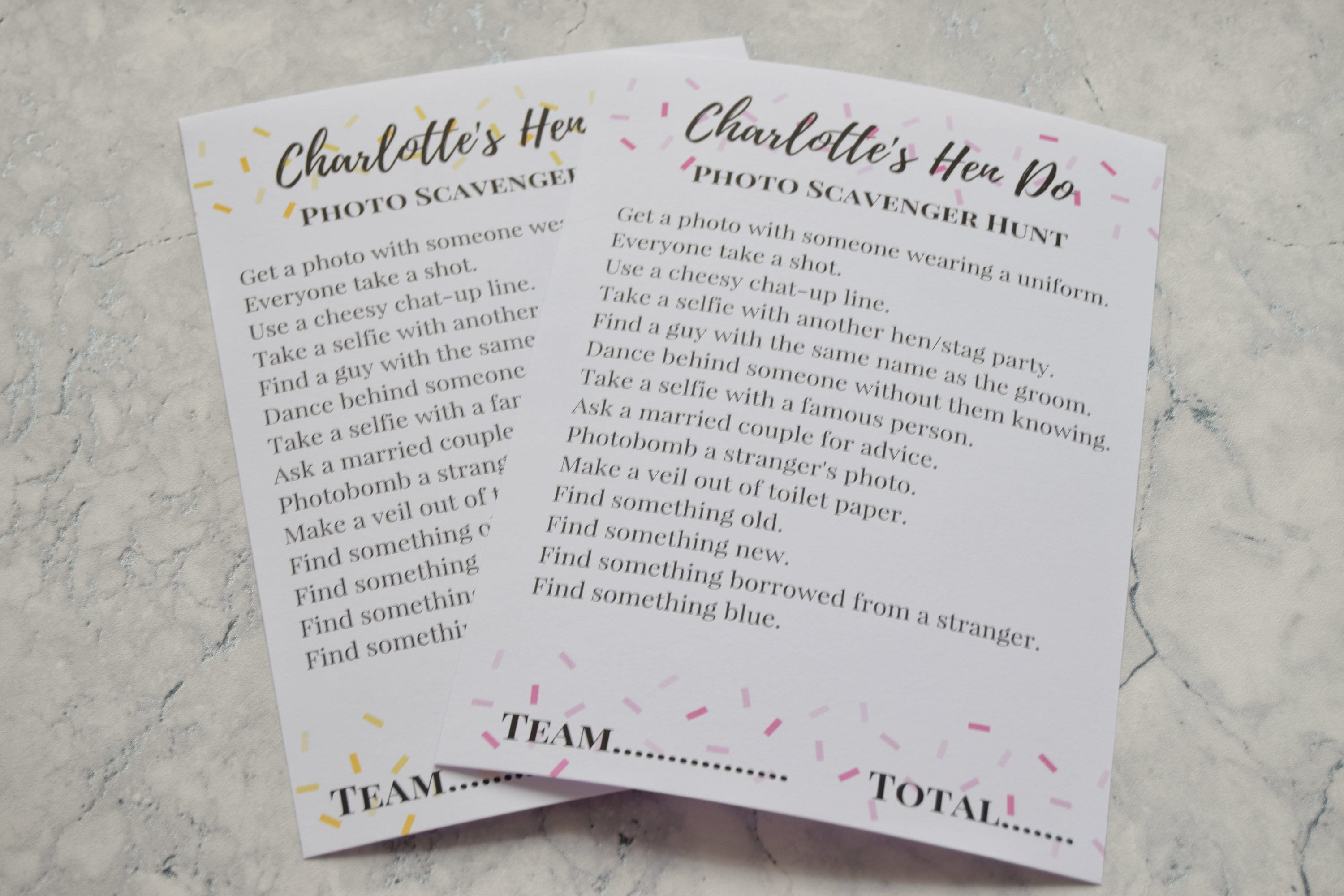 Personalised Hen Party Photo Scavenger Hunt Game Scavenger Etsy UK