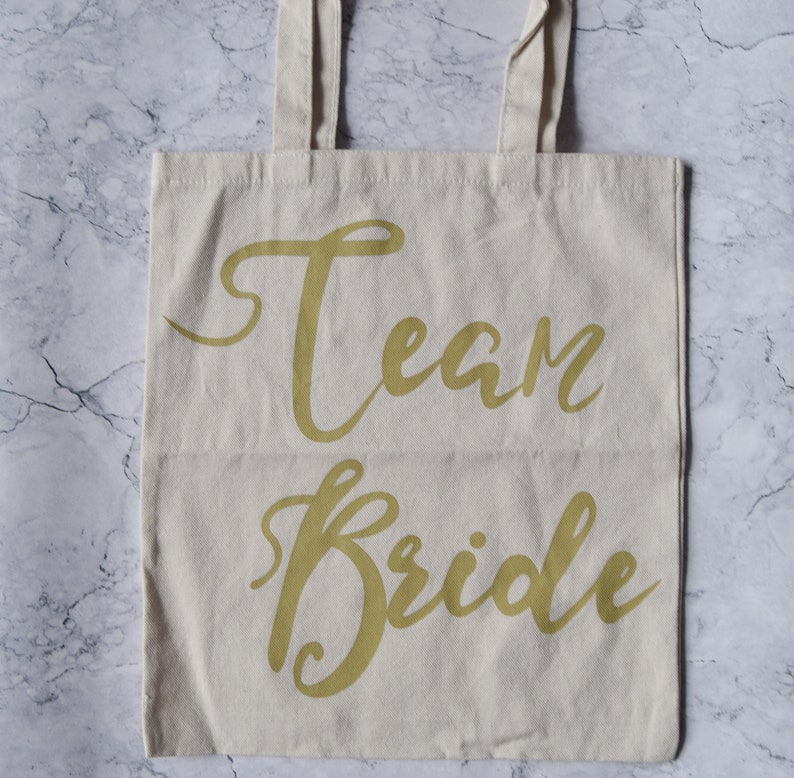 team bride canvas bag