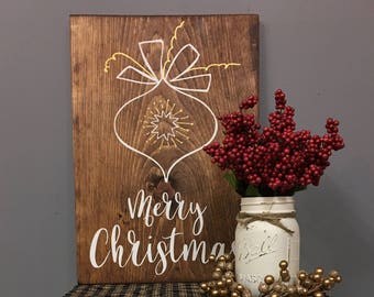 Merry Christmas Ornament Sign