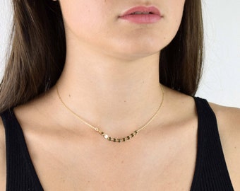 Disc Necklace, Dainty Coin Chain Necklace | 14k Gold Filled