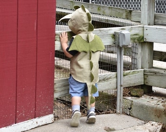 dragon vest with hood for Boys, girls, baby, Toddler. Dress up imaginative play costume