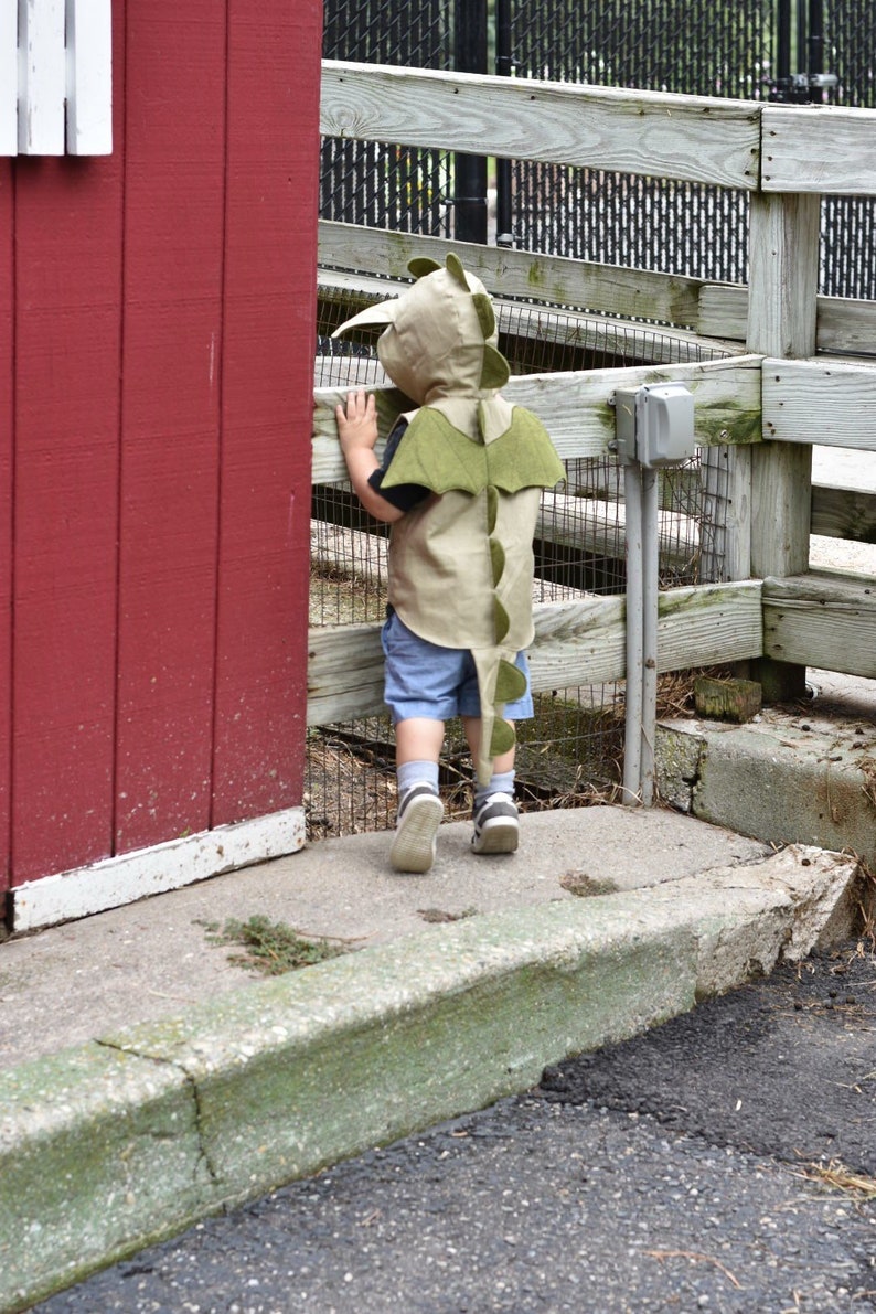 Dress up imaginative play costume baby Toddler girls dragon vest with hood for Boys