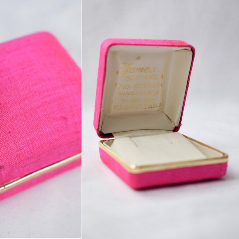 vintage earring box rectangular pink jewelry box vintage jewelry box