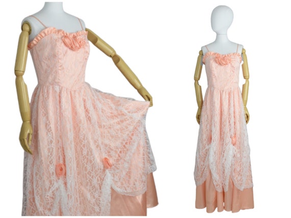 peach bridesmaid dresses 80s