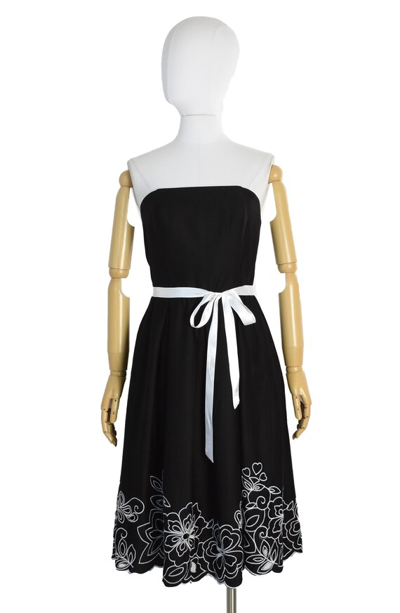 black strapless sundress