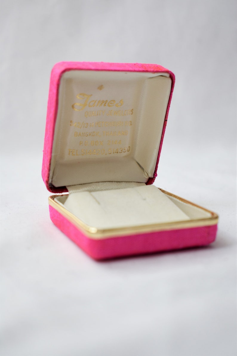 vintage earring box rectangular pink jewelry box vintage jewelry box
